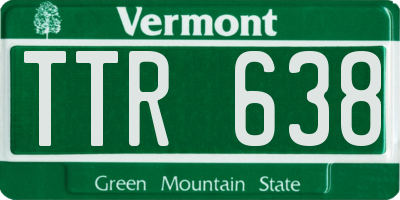 VT license plate TTR638