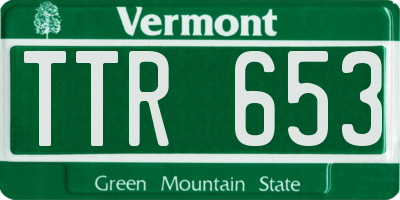 VT license plate TTR653