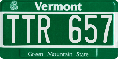 VT license plate TTR657