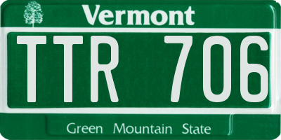 VT license plate TTR706