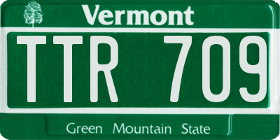 VT license plate TTR709