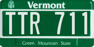 VT license plate TTR711