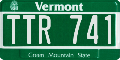 VT license plate TTR741