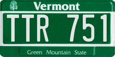VT license plate TTR751