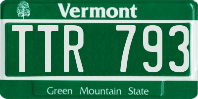 VT license plate TTR793
