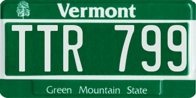 VT license plate TTR799