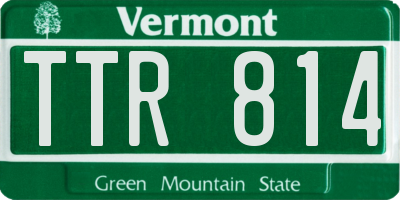 VT license plate TTR814