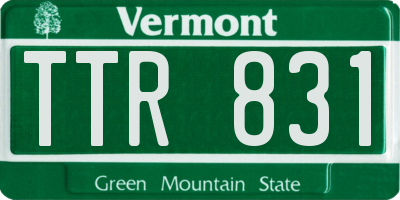 VT license plate TTR831