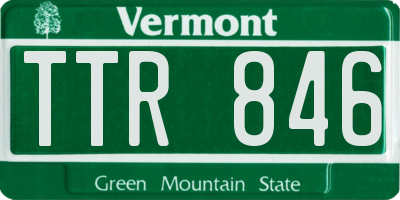 VT license plate TTR846