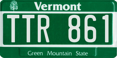 VT license plate TTR861