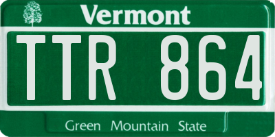 VT license plate TTR864