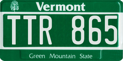 VT license plate TTR865