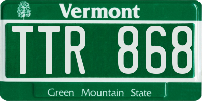 VT license plate TTR868
