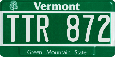 VT license plate TTR872