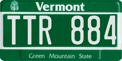 VT license plate TTR884