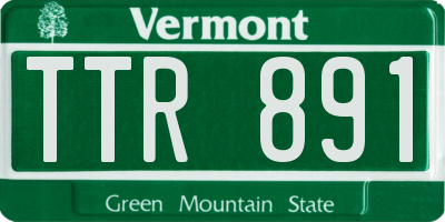 VT license plate TTR891