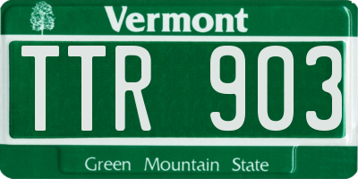 VT license plate TTR903