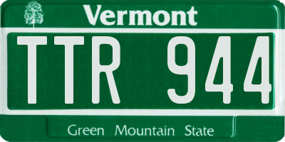 VT license plate TTR944