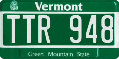 VT license plate TTR948