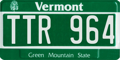 VT license plate TTR964