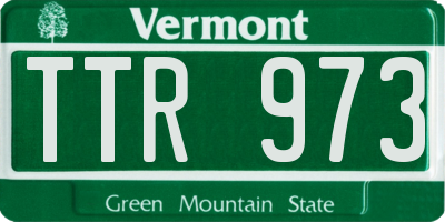 VT license plate TTR973