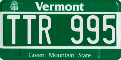 VT license plate TTR995