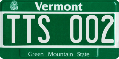 VT license plate TTS002