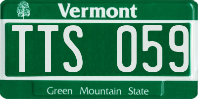 VT license plate TTS059