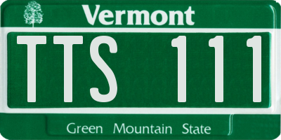 VT license plate TTS111
