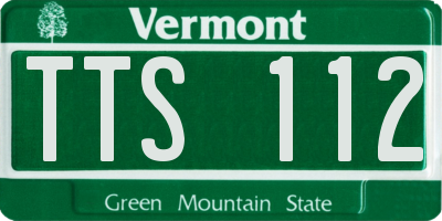 VT license plate TTS112