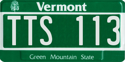 VT license plate TTS113