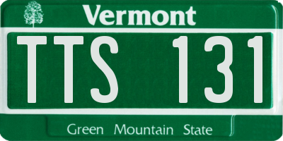 VT license plate TTS131
