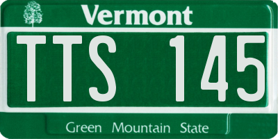 VT license plate TTS145