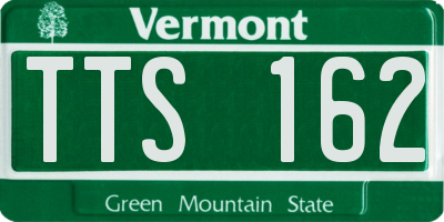 VT license plate TTS162