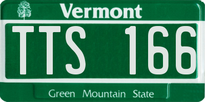 VT license plate TTS166