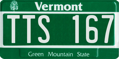VT license plate TTS167