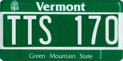 VT license plate TTS170