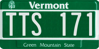 VT license plate TTS171