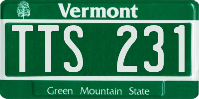 VT license plate TTS231