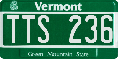 VT license plate TTS236