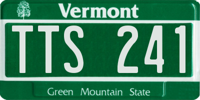 VT license plate TTS241