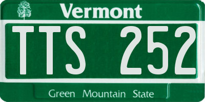 VT license plate TTS252