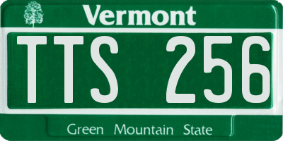 VT license plate TTS256
