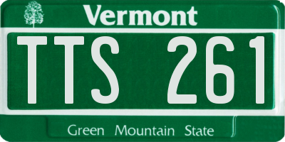 VT license plate TTS261