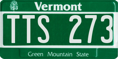 VT license plate TTS273