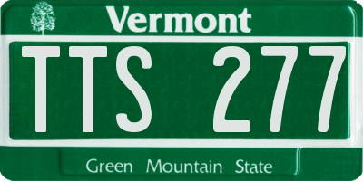 VT license plate TTS277