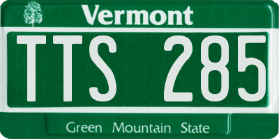 VT license plate TTS285