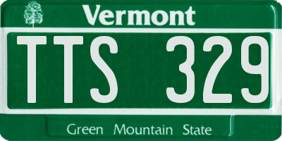 VT license plate TTS329