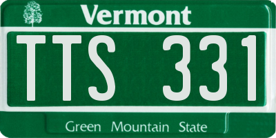 VT license plate TTS331