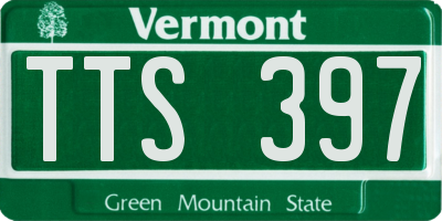 VT license plate TTS397